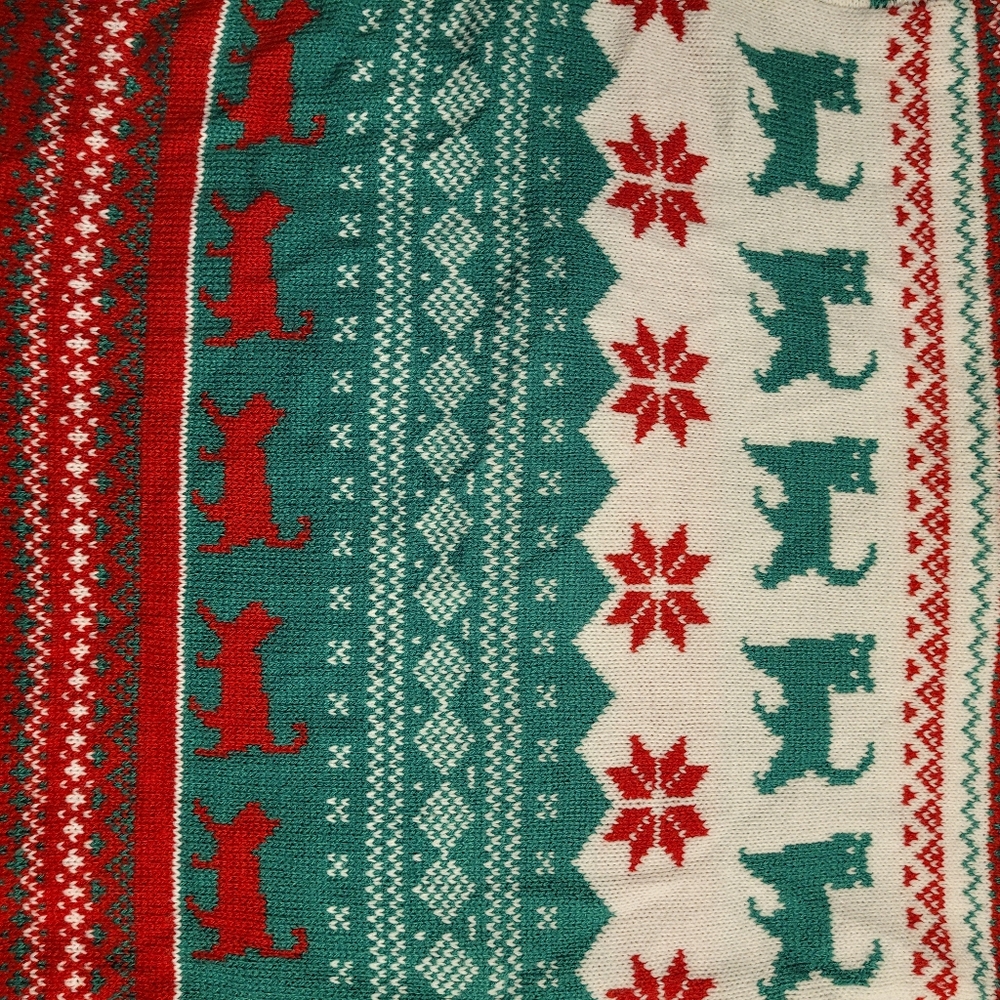 Cat In A Top Hat Soft & Cozy Festive Christmas Sweater 33 Degrees Unisex Large - Picture 13 of 16